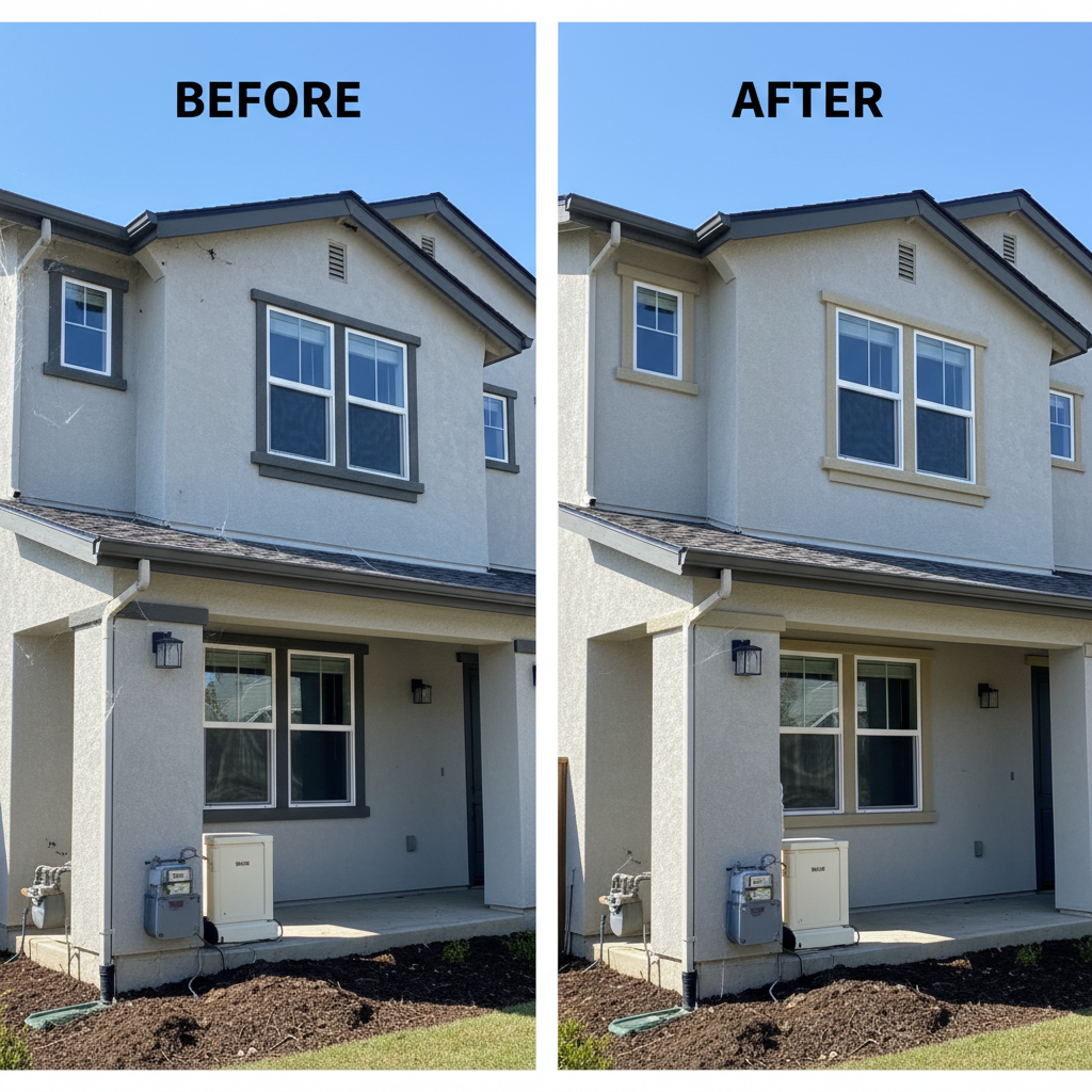 Pest prevention work results on a home exterior